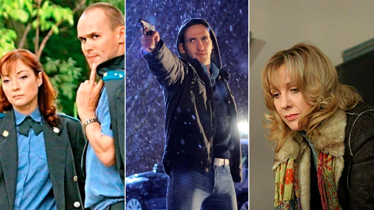 Кадры из сериалов «Глухарь», «Ментовские войны», «Каменская»