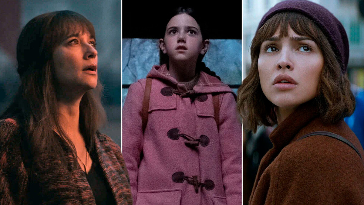 Кадры из сериалов «Укрытие», «Задача трёх тел», «Рассказы из петли»