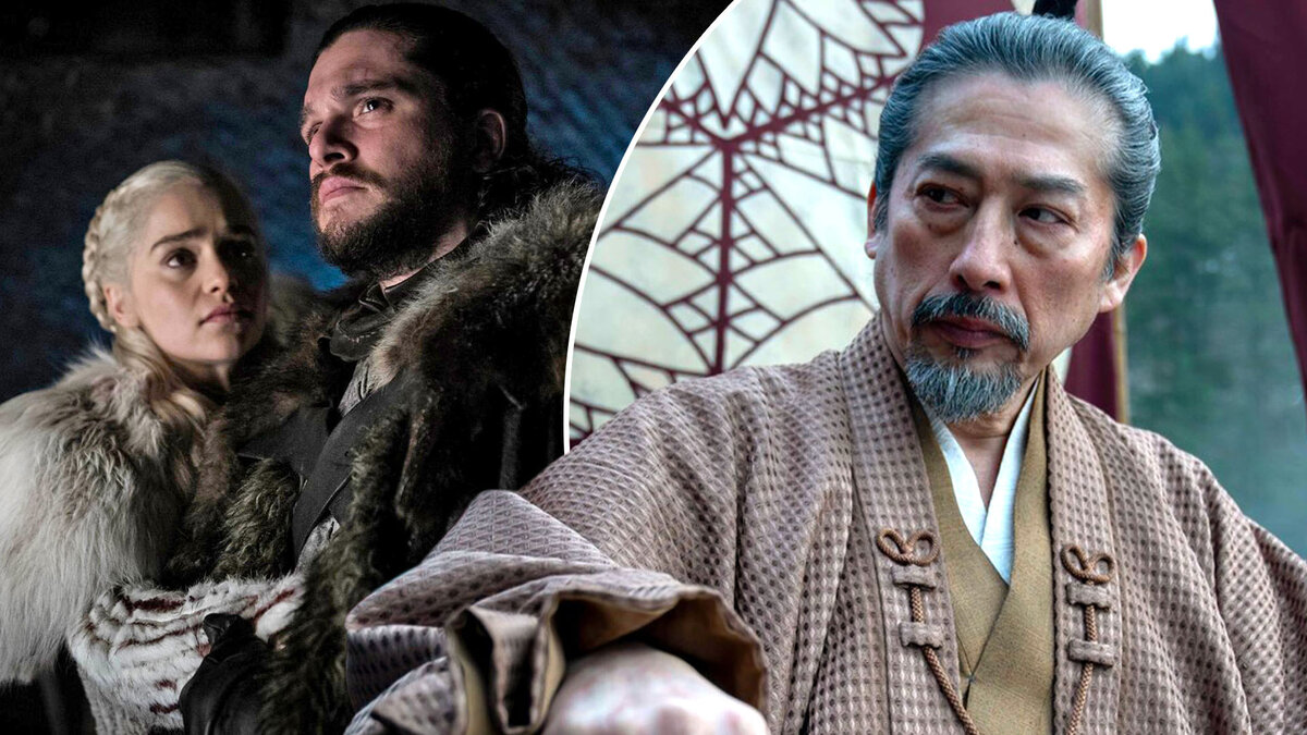 Кадры из сериалов «Сёгун» и «Игра престолов»