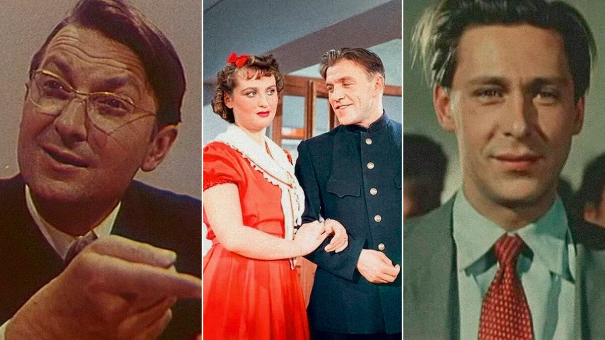 Кадры из фильмов «Формула радуги», «Екатерина Воронина», «Первый эшелон»