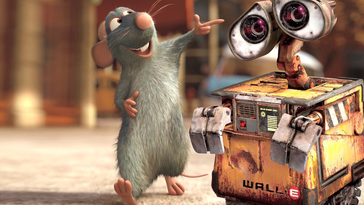 Stills from the animated movies 'Ratatouille' (2007) and 'WALL-E' (2008)