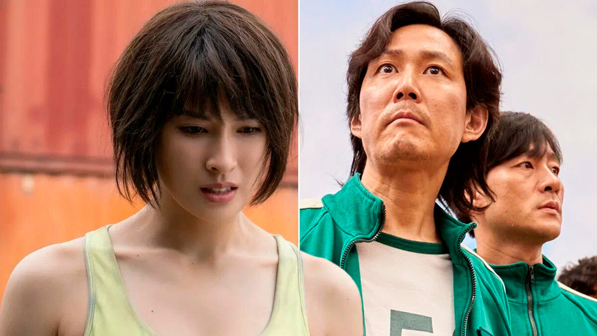 Кадры из сериалов «Алиса в Пограничье», «Игра в кальмара»
