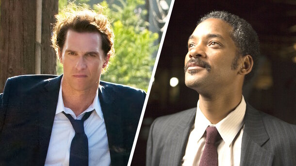 Stills from the movie 'The Lincoln Lawyer' and 'The Pursuit of Happyness'