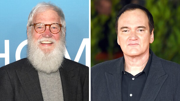 Tarantino vs Letterman. Duel with the most extravagant weapon of choice.