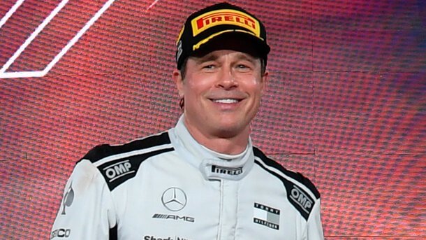 Brad Pitt seen filming scenes for his latest film "F1"