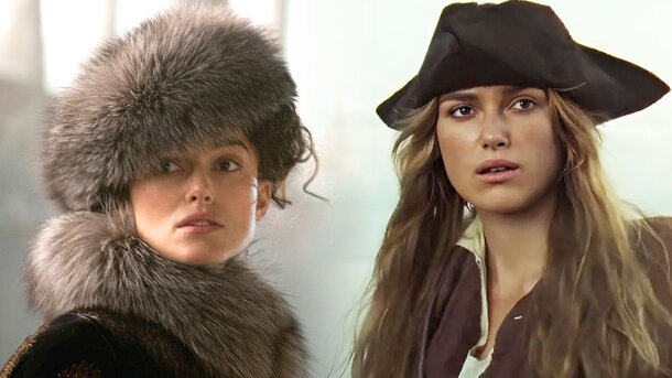 Stills from the movies 'Anna Karenina' (2012) and 'Pirates of the Caribbean: The Curse of the Black Pearl' (2003)