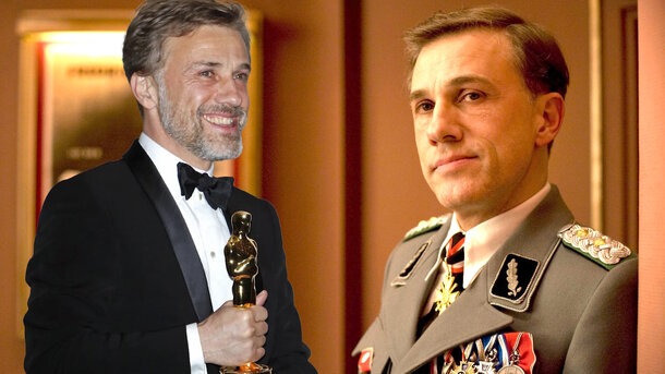 Global Look Press — Christoph Waltz and still from the movie 'Inglourious Basterds' (2009)