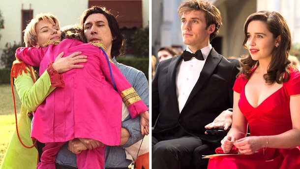 Stills from the movies 'Me Before You' (2016) and 'Marriage Story' (2019)