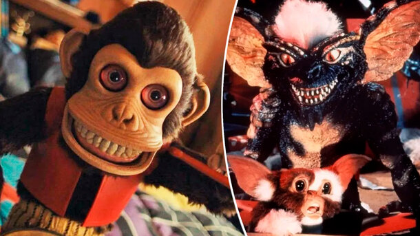 Stills from the film 'The Monkey', 'Gremlins'
