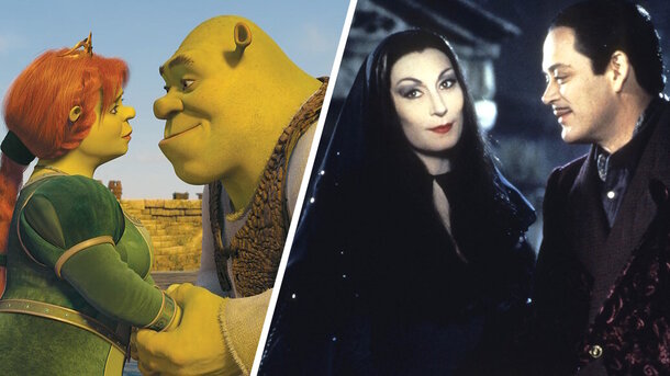 Stills from the 'Shrek' (2001) and 'The Addams Family' (1991)