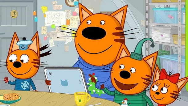 Кадр из сериала «Три кота»