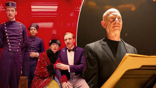 Stills from the movies 'The Grand Budapest Hotel' (2014), 'Whiplash' (2014), 'Interstellar' (2014), 'Gone Girl' (2014), 'Guardians of the Galaxy' (2014)