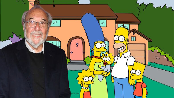 Global Look Press — James L. Brooks and still from animated series 'The Simpsons' (1989)