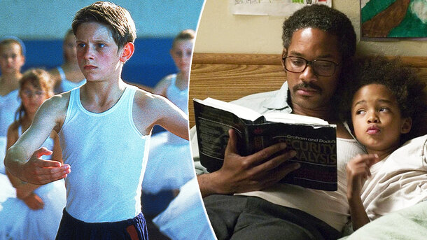 Jamie Bell stars in the film 'Billy Elliot', Will Smith with his son Jaden in the film 'The Pursuit of Happyness'