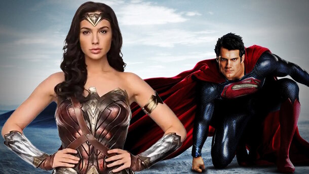 Stills from the movies 'Wonder Woman' (2017) and 'Man of Steel' (2013)