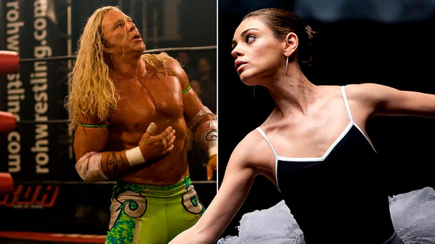 Stills from films 'The Wrestler', 'Black Swan'