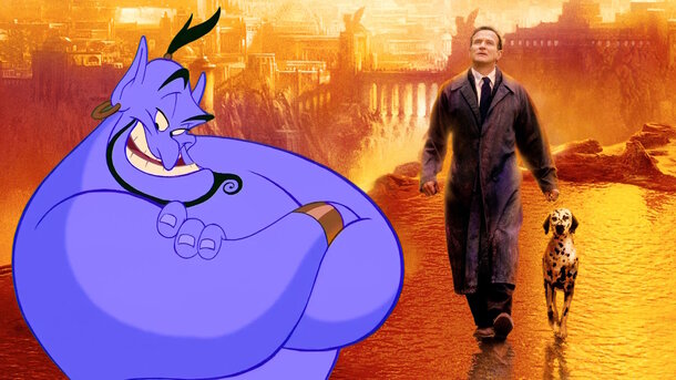 Stills from the movies 'Aladdin' (1992) and 'What Dreams May Come' (1998)