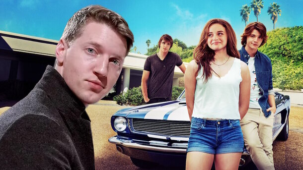 Steven Piet and still from the series 'The Kissing Booth' (2018)