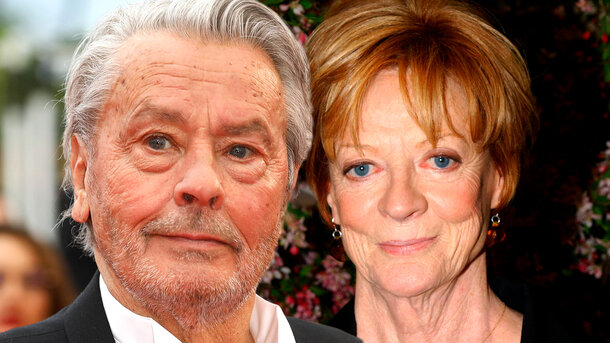 Alain Delon and Maggie Smith