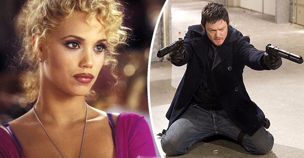 Stills from the movies 'Showgirls' (1995) and 'The Boondock Saints' (1999)