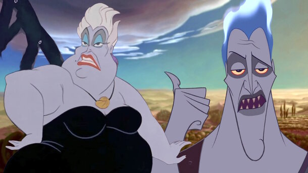 Stills from the animated movies 'The Little Mermaid' (1989) and 'Hercules' (1997)