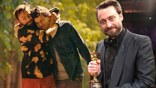 Global Look Press — Kieran Culkin and still from the movie 'A Real Pain' (2024)