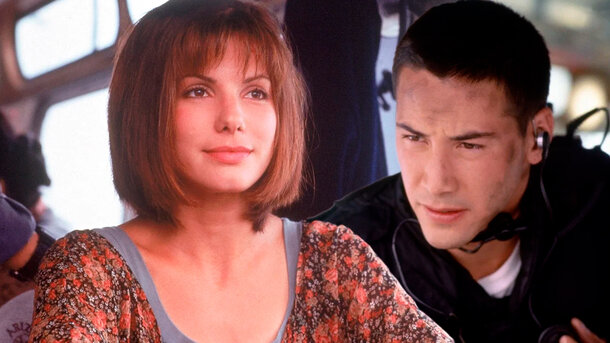 Keanu Reeves and Sandra Bullock