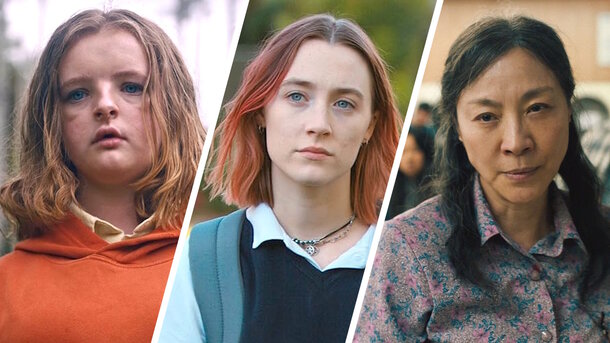 Stills from the movies 'Hereditary' (2018), 'Lady Bird' (2017) and 'Everything Everywhere All At Once' (2022)