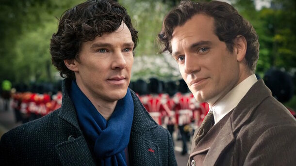 Stills from the series 'Sherlock' (2010-2017) and from the movie 'Enola Holmes' (2020)