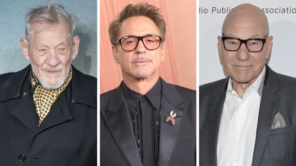 Global Look Press — Patrick Stewart, Robert Downey Jr. and Ian McKellen
