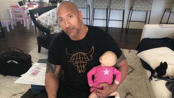 He Can Drop a Villain, but not This Cake — The Rock’s Most Adorable Panic Moment