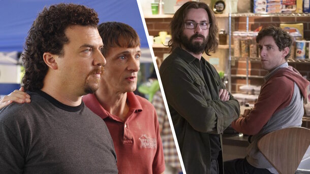 Stills from the series 'Eastbound & Down' (2009–2013) and 'Silicon Valley' (2014–2019)