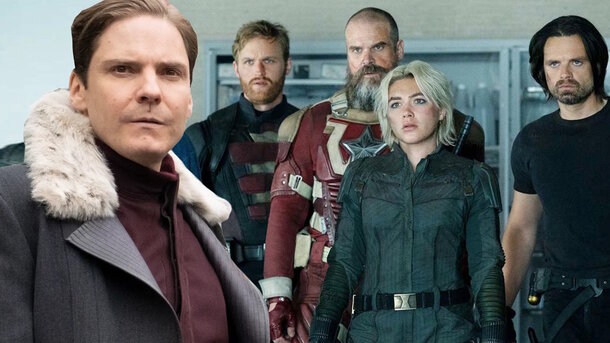 Baron Zemo from the series 'The Falcon and The Winter Soldier' (2021) and still from the movie 'Thunderbolts' (2025)