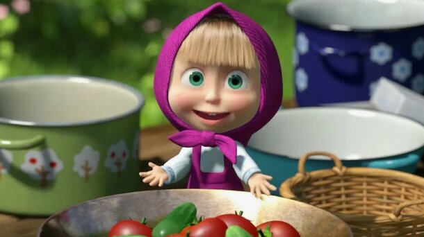 Кадр из мультсериала «Маша и медведь»