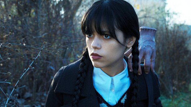 Кадр из сериала «Уэнсдэй», Дженна Ортега