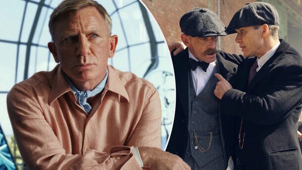 Stills from the movies 'Knives Out' (2019), 'Peaky Blinders' (2013)