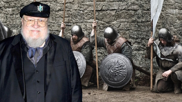 Global Look Press — George R.R. Martin and still from the series 'Game of Thrones' (2011)