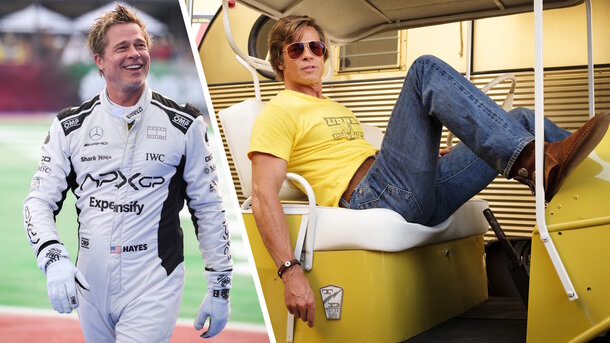 Global Look Press — stills from the movies 'F1' (2025) and 'Once Upon a Time... in Hollywood' (2019)
