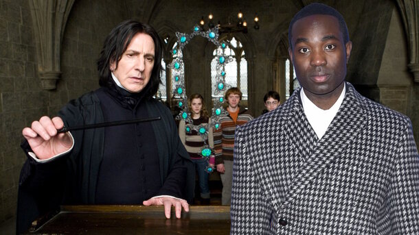 Paapa Essiedu and still from the movie 'Harry Potter and the Half-Blood Prince' (2008)