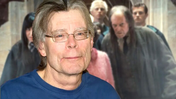 Stephen King and still from the movie 'Harry Potter And The Order Of The Phoenix' (2007)