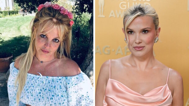 Global Look Press — Britney Spears and Millie Bobby Brown