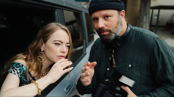 Yorgos Lanthimos and Emma Stone