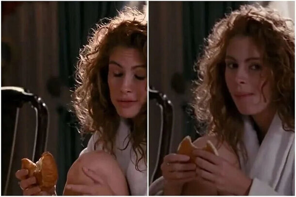 Unnoticed for 35 Years: Hilarious 'Pretty Woman' Goof Spotted — Keep an Eye on Vivian’s Breakfast (Photo) still from Pretty Woman