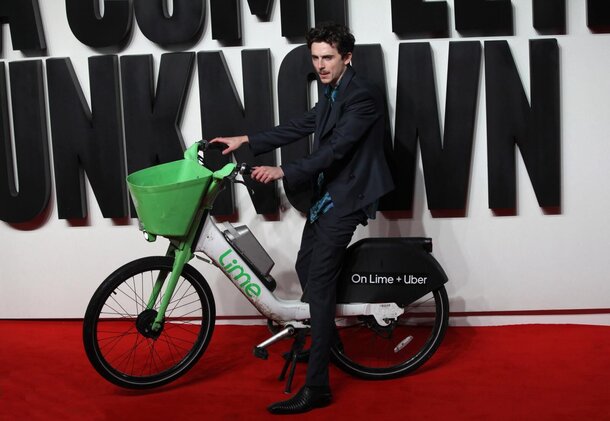 Timothee Chalamet at the A Complete Unknown UK premiere