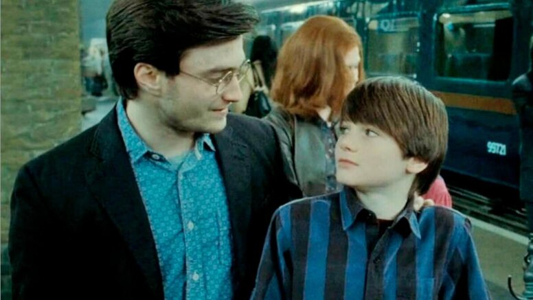 Harry Potter with son Albus Severus Potter
