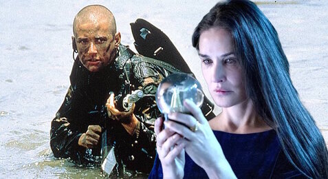 Global Look Press — stills from the movies 'G .i. Jane' (1997) and 'The Substance' (2024)