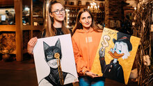 Арт-вечеринка Artvibes. Рисуем акрилом на холсте в ресторане «Большая Кухня»