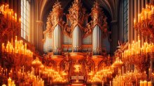 Орган при свечах