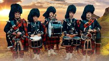 Оркестр волынщиков City Pipes. «Храброе Сердце» с песочным шоу