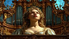 Ave Maria. Орган при свечах в соборе